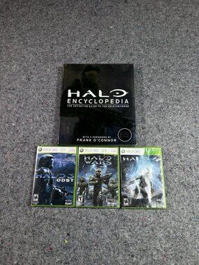 Halo Bundle Lot Xbox 360 Games + Encyclopaedia - Halo 3 ODST